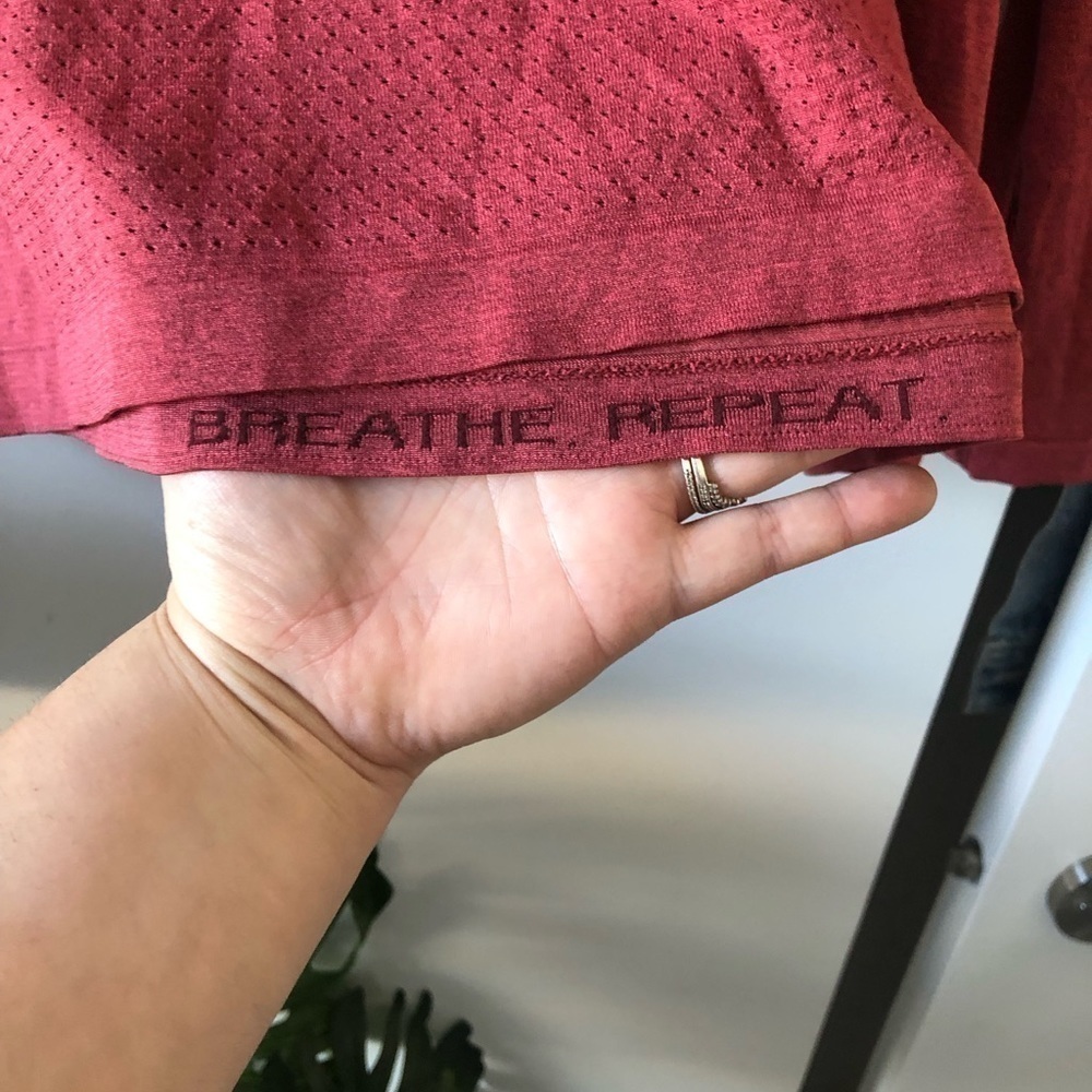 Lululemon MENS LARGE METAL VENT TECH LONG SLEEVE SHIRT TOP RED - Picture 7 of 10